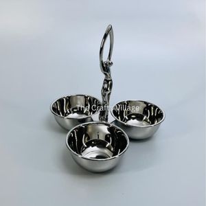 Elegante Tazón para Frutos Secos de Metal Moderno, Hecho a Mano y Pulido, Apto para Microondas, Vajilla Premium, Regalo para el Hogar, Hotel o Fiestas - Product Image 2