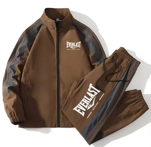 Ensemble de vêtements de sport imprimés pour hommes, coupe ample, décontracté, pour l'extérieur, grande taille, haute qualité, ensemble 2 pièces veste et pantalon, automne et hiver - Product Image 4