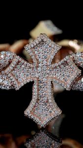 Custom Cross VVS Moissanite Cuban <b>Bracelet</b> Classic Style Iced Rose Gold Plated 925 Sterling <b>Silver</b> Lab Grown Diamond IGI <b>Bangles</b> - Product Image 5