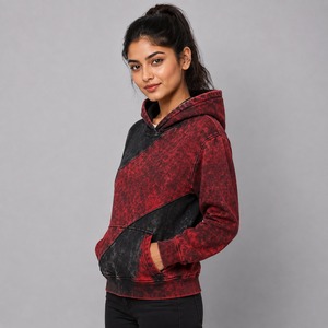 Sweat-shirts doux pour femmes en coton 100% avec effet délavé, personnalisables sur le devant, confortables, durables, écologiques, respirants et à séchage rapide - Product Image 2