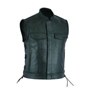 Chaleco de Cuero para Hombre, Diseño Personalizado, Color Sólido, Estilo Urbano, Precio Razonable, Transpirable, Gran Venta - Product Image 3