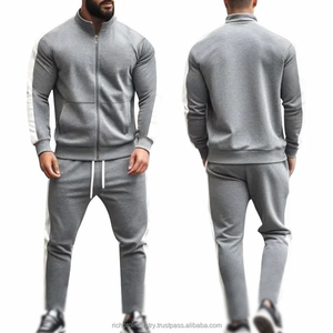 2025เซ็ตเสื้อแจ็คเก็ตกีฬาแบบ2ชิ้นของผู้ชาย, เซ็ตกางเกงขายาวมีซิปสีเปิดปิดเสื้อผ้าลำลองพิมพ์ลายฤดูใบไม้ผลิฤดูใบไม้ร่วง - Product Image 2