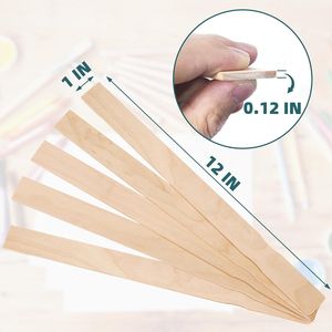 Confezione da 30 bastoncini in legno da 12 pollici per mescolare vernici, grandi bastoncini a forma di ghiacciolo, utensili manuali da giardino per mescolare resina epossidica - Product Image 2
