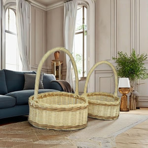 Fibras de ratán blancas y marrones de primera calidad, 100% tejidas a mano. Ideales para frutas, aperitivos, confitería, arreglos florales o decoración del hogar. - Product Image 1