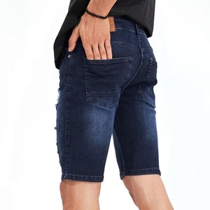 Pantalones Cortos de Mezclilla Premium para Hombre, Algodón, Corte Relajado, Casuales, Verano, Venta al Por Mayor, Fabricante, Proveedor, Directo de Fábrica, Lujo, Azul - Product Image 4
