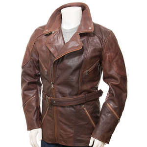 Chaqueta de Cuero Personalizable para Hombre, Estilo Urbano, de Alta Calidad, Impermeable, Resistente al Viento, Transpirable y de Secado Rápido, Sostenible - Product Image 1