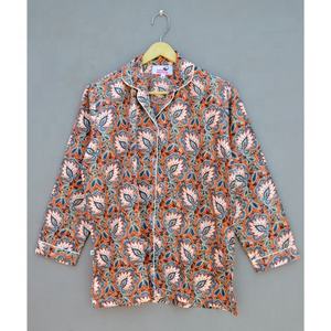 New Arrival Hand Block Print Pajamas Set for Women Indian Cotton <b>Night</b> <b>Dress</b> Floral Summer Pajamas for Adults - Product Image 2