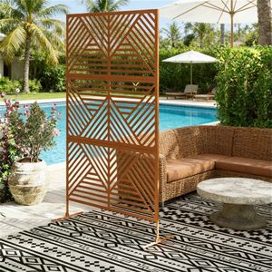 Brown Outdoor Privacy Fence Screen <b>Plant</b> Climbing <b>Frame</b> Screen & Room Divider - Product Image 1