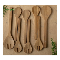 Ensemble de cuillères en bambou écologiques et durables OEM/ODM, capacité 10 ml, design personnalisé pour cadeaux, ustensiles de cuisine du Vietnam