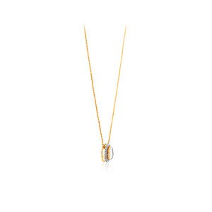 GLEAMORA ENTERPRISE Pendentif en or jaune avec diamant de laboratoire taille brillant en forme de cœur pour femme, tendance, 14K, 3,946g, couleur H, modèle GJ10553 - Product Image 2
