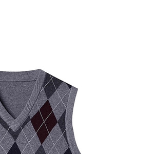 Pull sans manches en tricot côtelé pour homme, mélange laine/polyester, respirant, séchage rapide, logo frontal, style décontracté, doublure en laine pour l'hiver - Product Image 2
