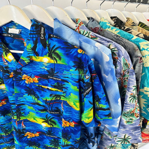 Chemises de plage hawaïennes à imprimé floral pour hommes, manches courtes, viscose/coton, séchage rapide, respirantes, été, blanc, vert - Product Image 4