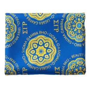 Écharpe convertible Sigma Gamma Rho bleu et or, écharpe de sororité grecque, accessoire de mode multi-styles pour la tête et le cou - Product Image 3