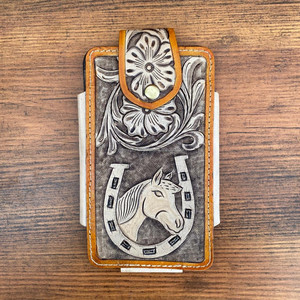 Nieuw Western Hand Bewerkt Lederen Telefoonhoesje Echt Lederen Paard Mobiele Telefoonhoesje Cowboy Zware Mobiele Telefoon Luxe <span class=keywords><strong>Holster</strong></span>