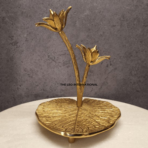 Plateau de service créatif martelé, plateau en métal brillant populaire avec poignées, fait main, finition brillante - Product Image 4