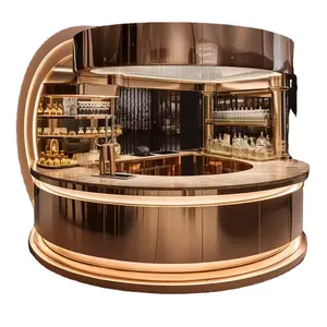 Restaurant- und Nachtclub-Bar-Schalter in kundenspezifischer Größe mit LED-Beleuchtung