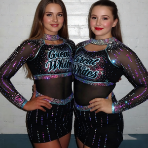 Uniformes Personalizados para Adultos de Animadoras, para Competiciones Escolares de Baloncesto, 100% Poliéster Transpirable, Sublimación - Product Image 4