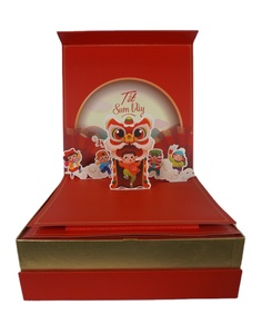 บริการ OEM คุณภาพสูงหรูหรากล่องเค้กสีแดง Colo กล่องกระดาษคราฟท์ของขวัญย่อยสลายได้ทางชีวภาพกล่องกระดาษเค้กดวงจันทร์ - Product Image 1