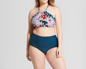 Conjunto de Bikini de 2 Piezas para Mujer, Sexy, Cintura Alta, Spandex/Poliéster, Transpirable, Sujetador Triangular, Cuello Redondo, Colores Personalizados, Ropa de Playa - Product Image 2