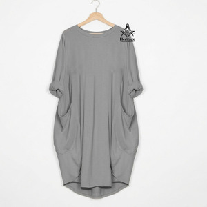 Robe longue en coton respirant pour femme, broderie unie, sur mesure, lettres grecques, pour la franc-maçonnerie et la sororité Delta Sigma. - Product Image 1