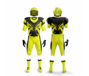 Ensemble d'uniformes de football américain personnalisés, sublimation intégrale |   Ensemble de football avec maillot et pantalon |   Vêtements de sport en polyester respirant - Product Image 6