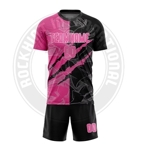 ชุดฟุตบอลพร้อมเสื้อและกางเกงขาสั้น ผ้าระบายอากาศ แห้งเร็ว เหมาะสำหรับทีม ชมรม ฝึกซ้อม และการแข่งขัน - Product Image 1