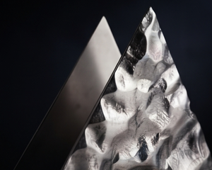 Porte-serviettes en argent massif, support en métal texturé moulé, accessoire de décoration pour cuisine et salle à manger, article en stock - Product Image 2