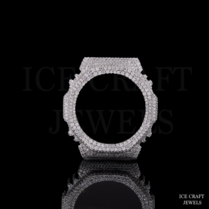 Boîtier de montre de luxe entièrement pavé de diamants, style hip-hop personnalisé, bijoux de montre de mode - Product Image 1