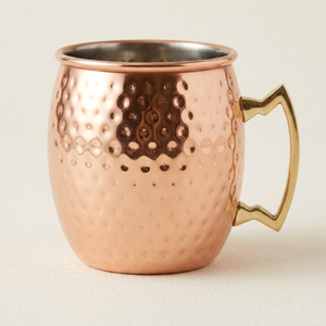 Wholesale Handcrafted Hammered Copper Moscow Mule Mug with Ergonomic Brass Handle Stainless Steel Lined <b>Cold</b> Drink <b>Cup</b> for Bar - Product Image 5