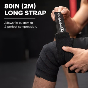 Bandes de compression élastiques robustes pour genoux, soutien pour la musculation, les squats, les soulevés de terre, l'haltérophilie, équipement de gym, entraînement, soutien des genoux - Product Image 4