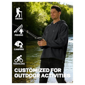 Mens Rain <b>Jacket</b> Waterproof Lightweight Packable Rain Shell Hooded Windbreaker Breathable Outdoor Raincoat for Golf Hiking - Product Image 6
