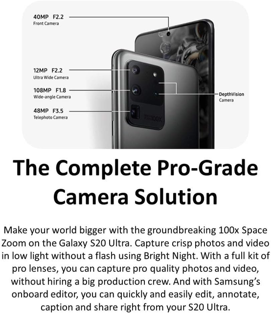 Hot Selling S20 ultra Original Big Screen Cellphone Smartphone 5G Mobile Cell Phone for samsung
