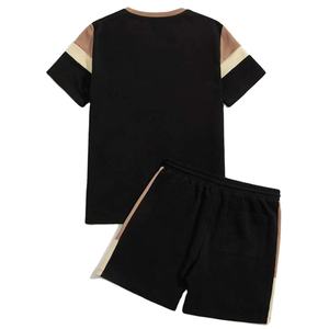 Nuevos conjuntos de camisetas con logotipo personalizado, lavado ácido, bordado, conjunto de pantalones cortos de algodón para hombre, conjunto de camiseta y pantalones cortos, conjunto deportivo, última tendencia. - Product Image 3