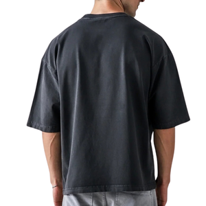Camiseta Oversize de Algodón 100% Sólido, Manga Corta, Cuello Redondo, Estilo Casual Urbano, Ecológica, Corte Regular, Venta al por Mayor, Pedido a Granel - Product Image 2