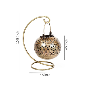 Handmade Metal Hanging <b>Tealight</b> Candle Holder with Stand Decorative <b>Lantern</b> Candle Holder for Home Garden Wedding Table - Product Image 3