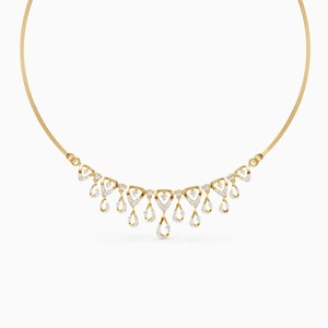 Collar Dewline con Diamantes Cultivados en Laboratorio para Uso Diario, 1.04 Ct, en Oro Amarillo, Blanco y Rosa de 9K - Product Image 3