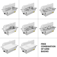 Yurtrain Hochwertiges elektrisches Chafing Dish Set aus Edelstahl Buffet Food Warmer Ausrüstung für Restaurant & Party