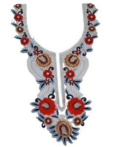 Col brodé en coton biologique Patches de marques durables écologiques avec une belle broderie - Product Image 1