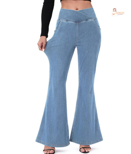 Pantalones de mezclilla Oxford elásticos de corte recto, estilo americano, negros, transpirables, desgastados, de cintura media, para mujer, ideales para el verano. - Product Image 1