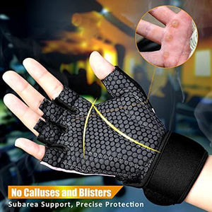 Gants de sport pour hommes, best-seller, écologiques, demi-doigts, antidérapants, confortables, respirants, pour la musculation, la gym et les activités de plein air - Product Image 5