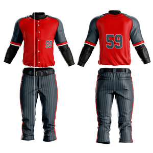 Uniforme de Béisbol Personalizado para Hombre, 100% Poliéster, Tejido Transpirable de Alto Rendimiento, Antibacteriano, Conjunto de Camiseta de Equipo con Impresión por Sublimación - Product Image 1