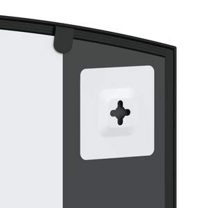 Miroir mural minimaliste en verre noir encadré 31,5 x 15,7 po, miroir mural élégant 31,5 x 15,7 po - Product Image 6