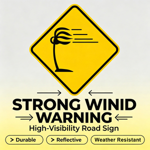 Señalización de Advertencia de <span class=keywords><strong>Viento</strong></span> Fuerte de Grado Industrial, Anticorrosión, de Aluminio, Alta Reflectividad, para Exportación - Product Image 3
