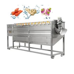 Root Vegetable Brush Roller Fruit Washer/Peeler Waxing Clean Potato Skin Zanahoria Wash Machine Precio