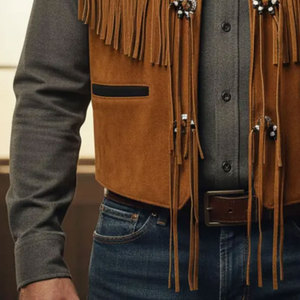 Gilet en cuir marron sur mesure tendance 2026 pour hommes – Qualité supérieure, prix de gros, vêtements d'hiver, gilets de mode - Product Image 6