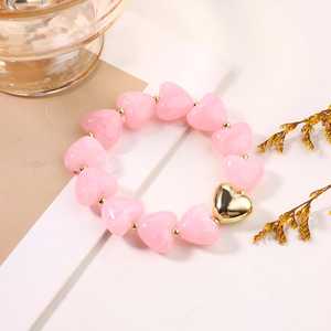 สร้อยข้อมือลูกปัดปรับได้สำหรับนักเรียน ดีไซน์ไม่ซ้ำใคร สร้อยข้อมือเรซิ่นรูปทรงไม่สม่ำเสมอ ของขวัญสำหรับผู้หญิง งานฝีมือเรซิ่น - Product Image 6