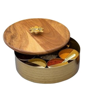 Meilleure vente conteneur d'épices en bois boîte personnalisée épices et stockage de pulsation boîte en bois décor de cuisine - Product Image 1