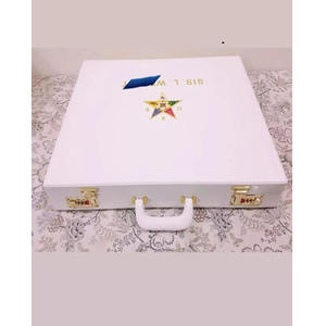 Masonic Regalia Mason Size Leather <b>Case</b> Briefcase apron set Leather With Metal Lock Apron <b>Case</b> premium quality <b>case</b> in 2026 - Product Image 2