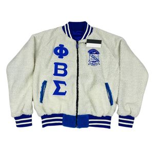Blouson Bomber Sherpa Phi Beta Sigma pour Homme – Coupe Confortable, Tissu Premium, Vêtement de Fraternité Grecque, Chaud et Décontracté - Product Image 1