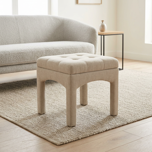 Fauteuil inclinable électrique avec repose-pieds, design minimaliste, tissu en coton durable, revêtement beige doux, rembourrage en mousse - Product Image 4